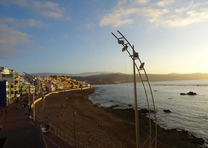 Estudio Luminoso, Primera Linea De Playa De Canteras شقة