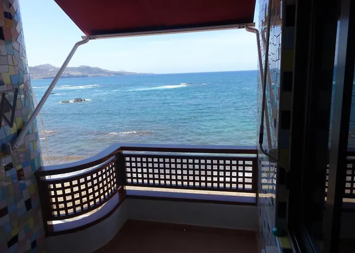 Estudio Luminoso, Primera Linea De Playa De Canteras דירה *