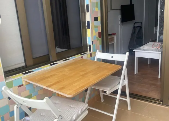 Estudio Luminoso, Primera Linea De Playa De Canteras דירה *